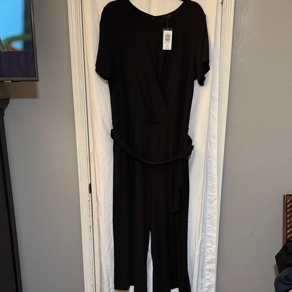 Torrid Black Short Sleeve Jumpsuit
